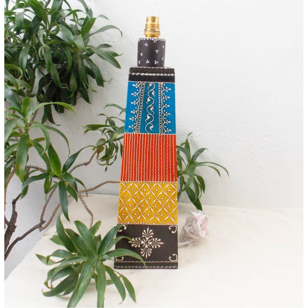 Hand Painted Pyramid Lamp