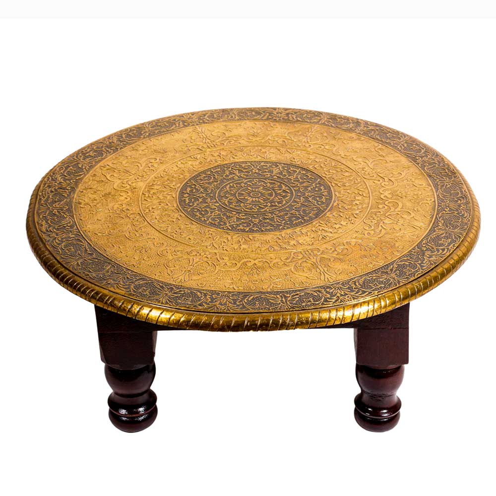 Wooden Round Pooja Chorang