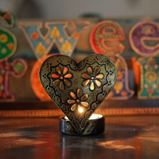 Beaming Heart T-Light Holders